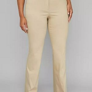 Lane Bryant Boot cut khaki dress pants.